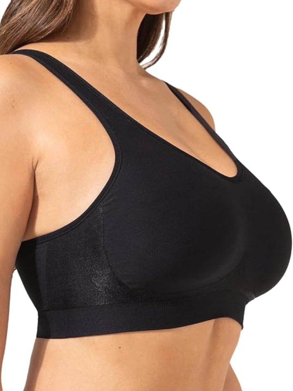 Seamless Black Wireless Comfort Bra - Women's Intimates
